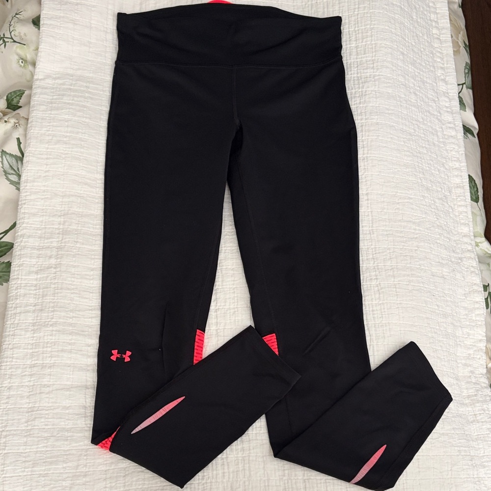 Under Armour Black Leggings with Pink Highlights
